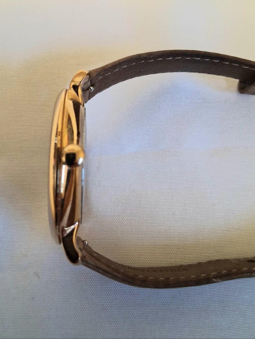 FOSSIL SLIM ROUND TAN LEATHER WATCH - Picture 10 of 11